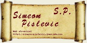 Simeon Pislević vizit kartica
